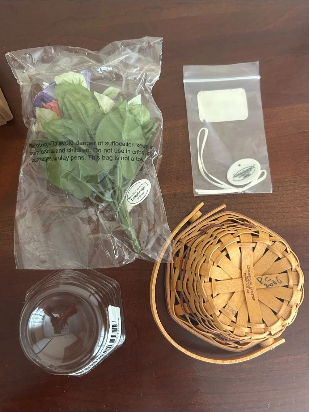 Longaberger collector club miniature May series morning glory bundle